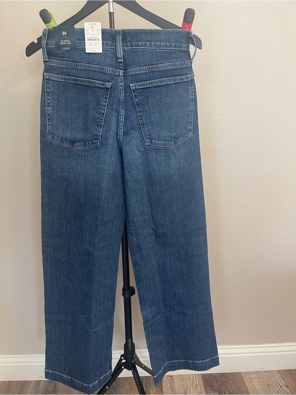 J. Crew NWT Women Classic Blue Wide-Leg Jeans sz26 CO136 - Picture 4 of 11